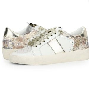 Vintage‎ Havana Jamie White Gold Snakeskin Multi Sneaker